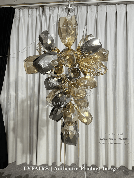 Lampadario moderno a forma di bicchiere di vino Lampadario di lusso leggero italiano per Ding/Soggiorno/Duplex/Villa/Ristorante