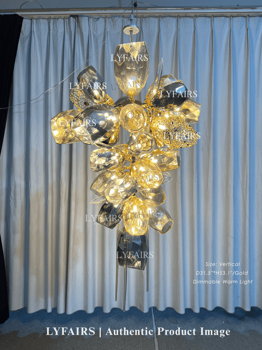 Lampadario moderno a forma di bicchiere di vino Lampadario di lusso leggero italiano per Ding/Soggiorno/Duplex/Villa/Ristorante