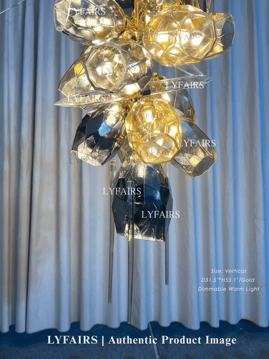 Lampadario moderno a forma di bicchiere di vino Lampadario di lusso leggero italiano per Ding/Soggiorno/Duplex/Villa/Ristorante