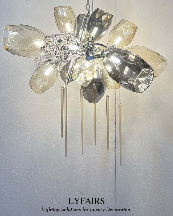 Modern Wine Glass Shape Chandelier Italian Light Luxury Light Fixture for Dining Room/Living Room