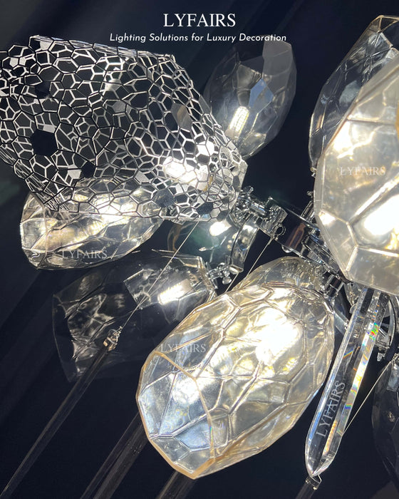 Modern Wine Glass Shape Chandelier Italian Light Luxury Light Fixture for Dining Room/Living Room
