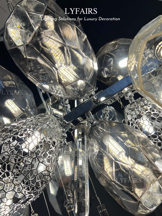 Modern Wine Glass Shape Chandelier Italian Light Luxury Light Fixture for Dining Room/Living Room