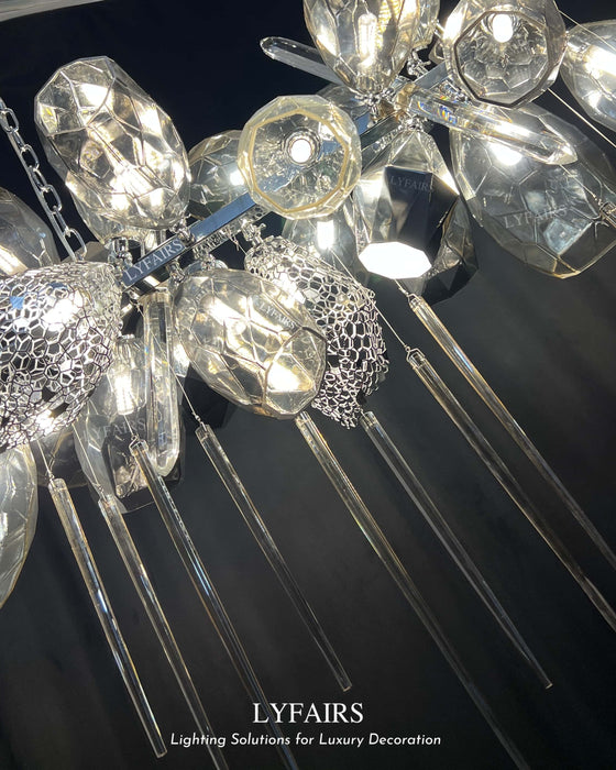 Modern Wine Glass Shape Chandelier Italian Light Luxury Light Fixture for Dining Room/Living Room