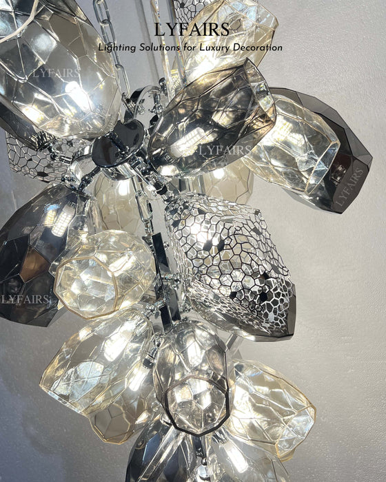 Modern Wine Glass Shape Chandelier Italian Light Luxury Light Fixture for Dining Room/Living Room