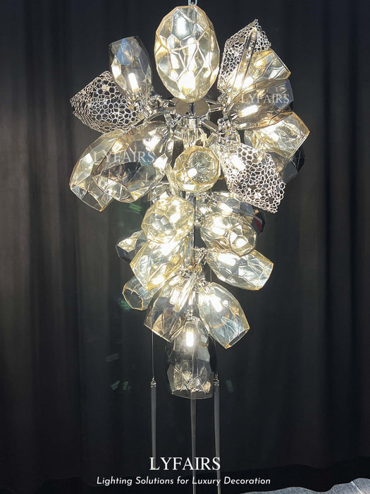 Modern Wine Glass Shape Chandelier Italian Light Luxury Light Fixture for Dining Room/Living Room