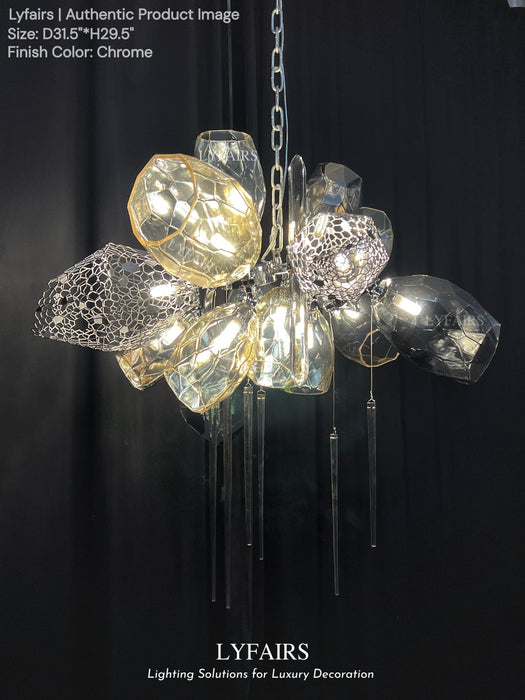 Modern Wine Glass Shape Chandelier Italian Light Luxury Light Fixture for Dining Room/Living Room