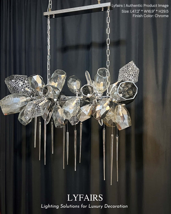Modern Wine Glass Shape Chandelier Italian Light Luxury Light Fixture for Dining Room/Living Room