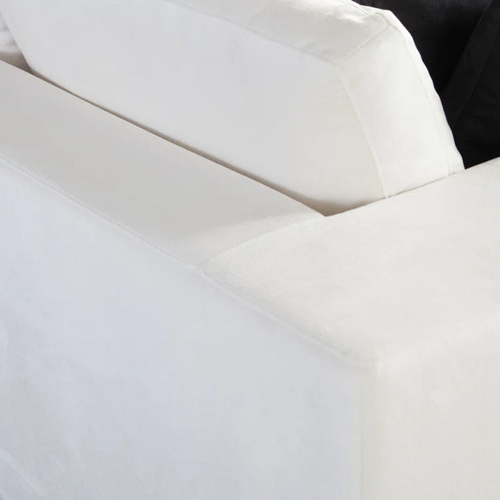 Sofá minimalista de estilo moderno en color blanco para salón/dormitorio