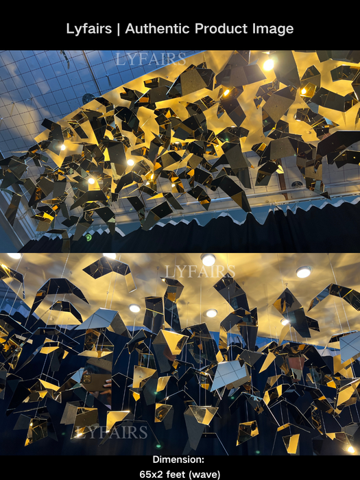 New Creative Golden Wings Floating Chandelier for Hall/Hotel/Restaurant