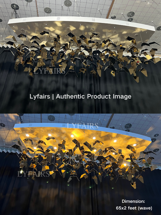 New Creative Golden Wings Floating Chandelier for Hall/Hotel/Restaurant