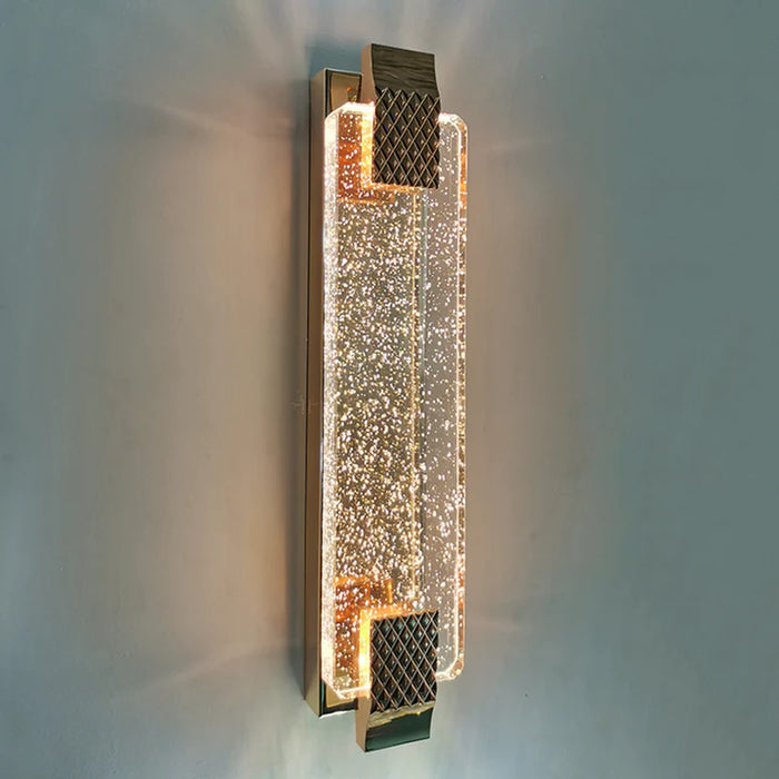 Lámpara de pared de cristal transparente Starburst, luz moderna y lujosa, para entrada/comedor/mesita de noche