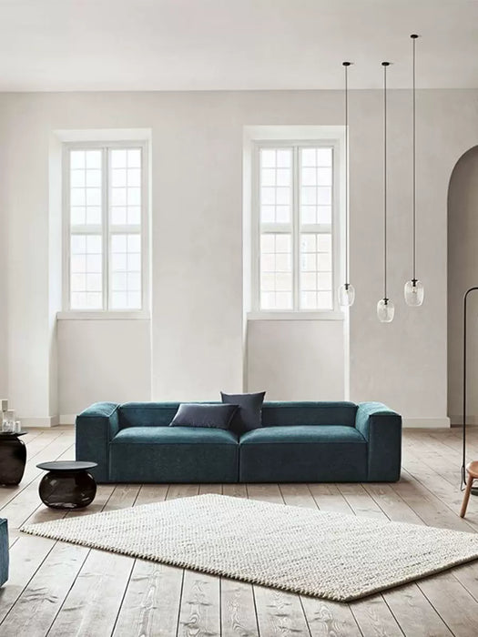 Minimalist Modular Corduroy Fabric Sofa for Apartment