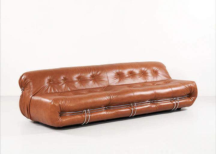 Italian Retro Unique Shape Sofa With Steel Teeth