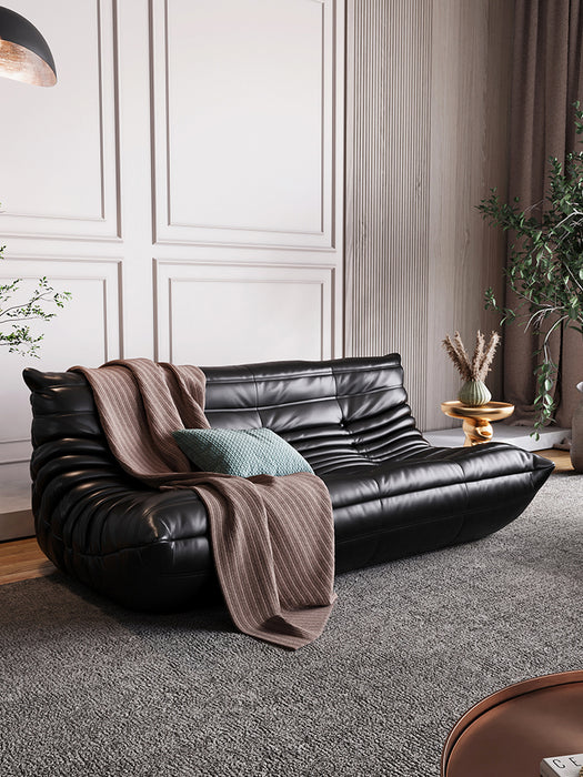 Classic Italian Style Caterpillar Napa Leather Sofa
