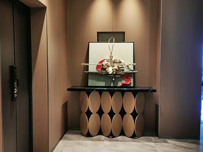 Mesa consola de entrada de mármol