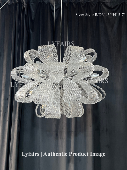 Post-Modern Art Glass Flower Bouquet Pendant Chandelier for Living/Dining Room/Bedroom