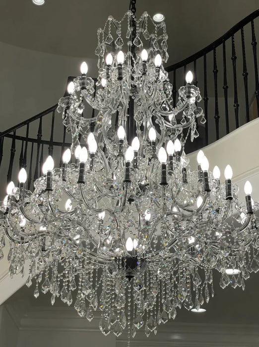 Traditional Candle Crystal Chandelier for Staircase/Foyer/Living Room/Villa