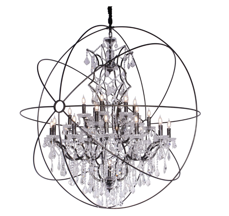 Traditional Candle Iron Cage Crystal Chandelier Designer Creative Art Light Fixture For Large Living Room/Foyer/Hallway/Entryway