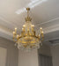  Large Oversized Luxury Golden Metal Brass  Candle Crystal Tassel Chandelier  For High-ceiling Staircase/Entryway/Hallway/Living/Meeting Room
