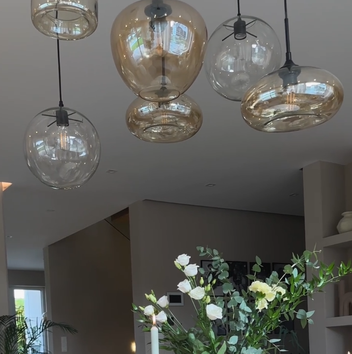Iluminación colgante de la lámpara de la burbuja de cristal transparente para el comedor/la cafetería 
