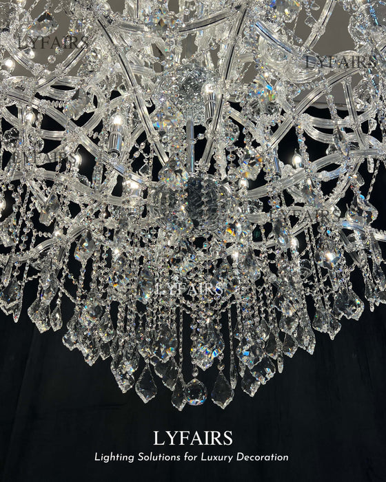 Traditional Grand European Crystal Candle Chandelier for Staircase/Foyer/Living Room/Villa