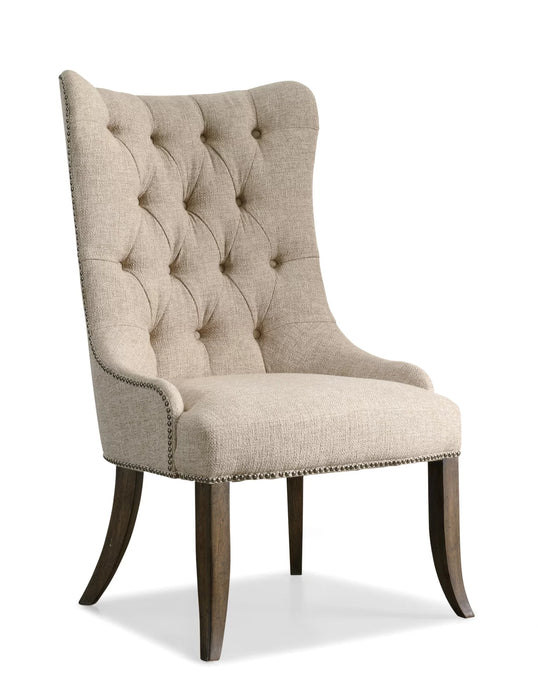 Tufted Upholstered Side Chair in Reclaimed Natural/Beige