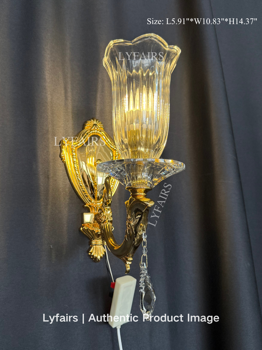 Royal Baroque Tulip Crystal Wall Lamp