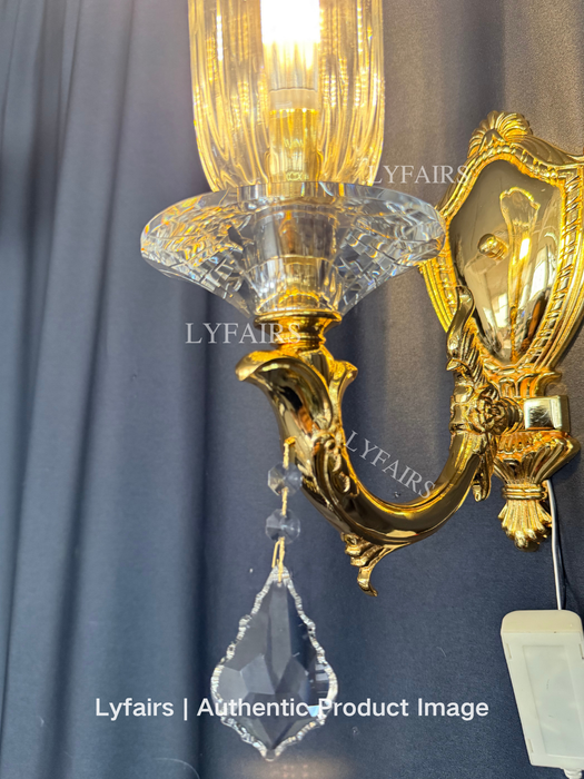 Royal Baroque Tulip Crystal Wall Lamp