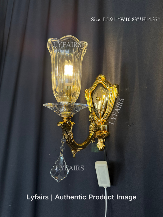 Royal Baroque Tulip Crystal Wall Lamp