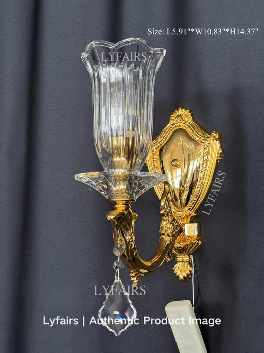 Royal Baroque Tulip Crystal Wall Lamp