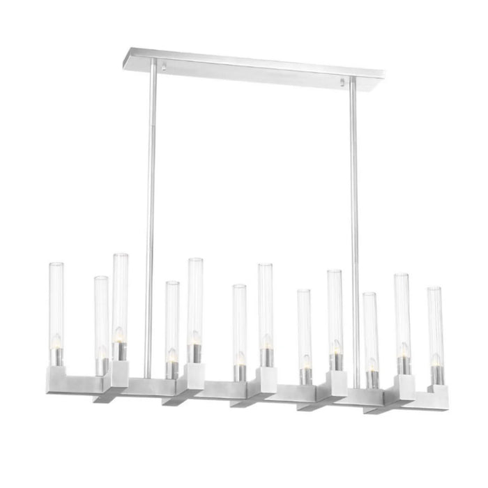 Lampadario moderno lineare rotondo/lineare in vetro tubolare per sala da pranzo/isola cucina