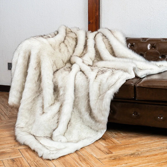 Manta de sofá de piel sintética de lujo de Cosy Couture