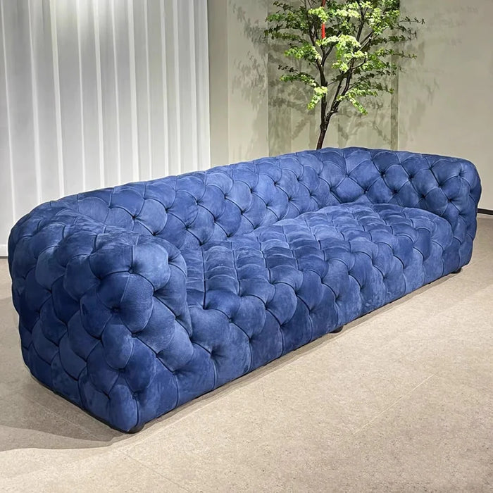 Luxury Leather Tufted Sofa