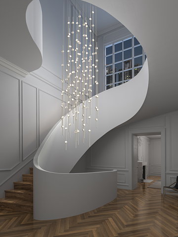 Lampadario Costellazione creativa di design artistico per foyer/scala/spazio con soffitto alto