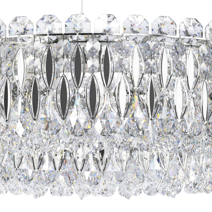 Lampadario a incasso/rettangolare/rotondo con perline di cristallo leggero e di lusso, collezione Drum