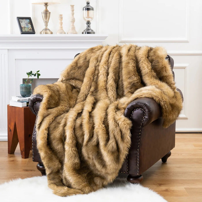 Manta de sofá de piel sintética de lujo de Cosy Couture