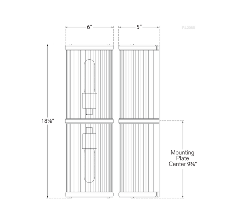 Modern 1/2/3-tier Glass Rods Wall Lamp