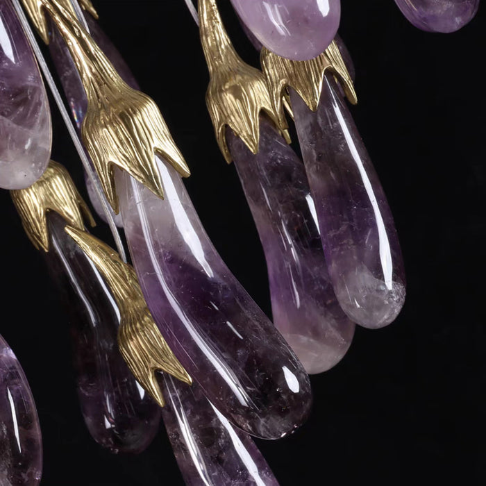 Fashionable and Beautiful Eggplant-shaped Chandelier, the New Purple Style Lights Up Your Home