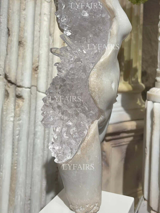 Escultura de Torso Femenino Clásico Belleza Fragmentada para Mesa