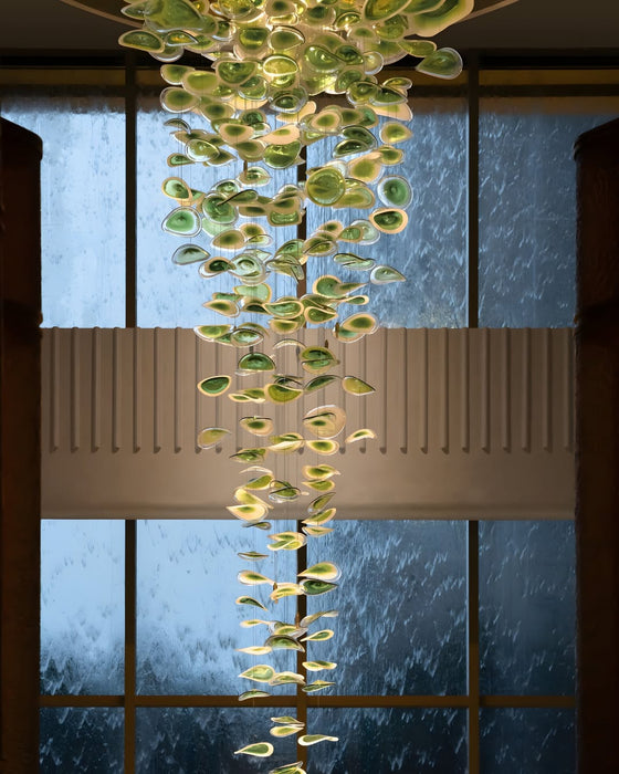 Modern Artistic Floating Colorful Chips Glass Chandelier