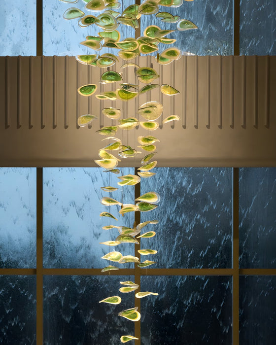 Modern Artistic Floating Colorful Chips Glass Chandelier