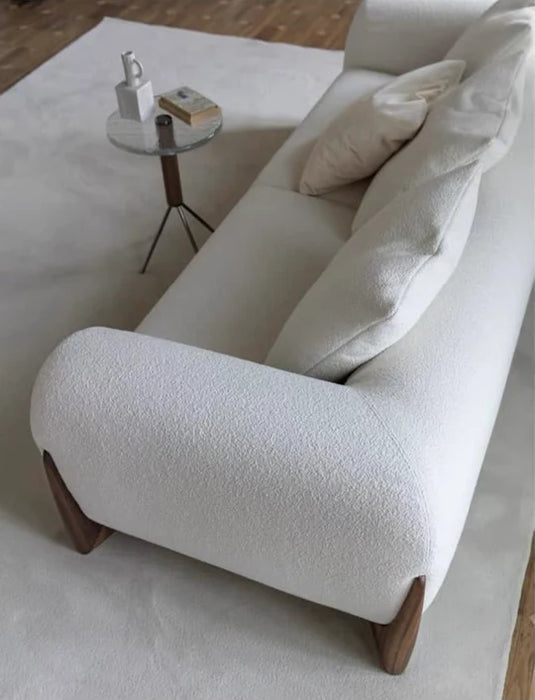 Sofá de tela polar de estilo acogedor