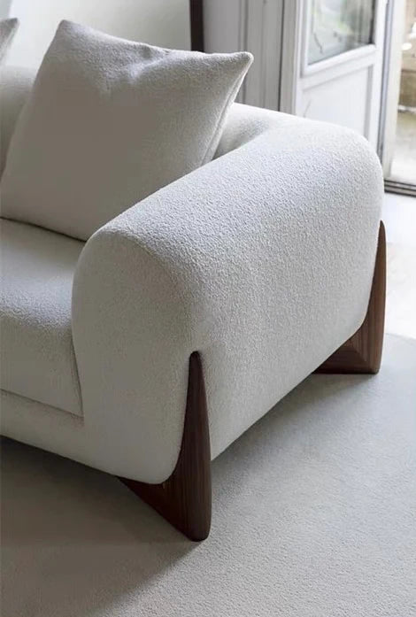 Sofá de tela polar de estilo acogedor