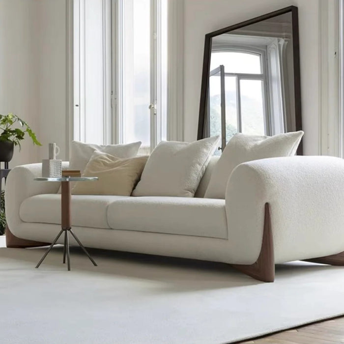 Cozy Style Fleece Fabric Sofa