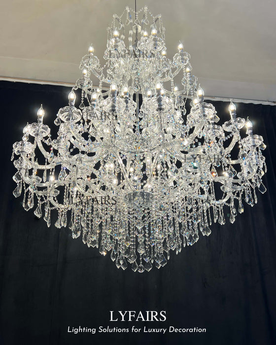 Traditional Grand European Crystal Candle Chandelier for Staircase/Foyer/Living Room/Villa