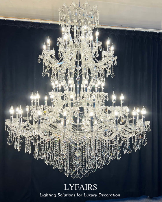 Traditional Grand European Crystal Candle Chandelier for Staircase/Foyer/Living Room/Villa