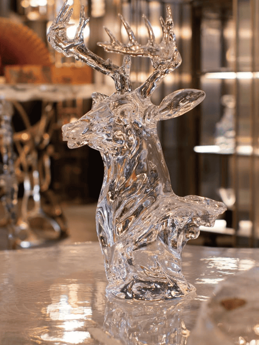 LYFAIRS x GORDON GU Transparent Crystal Deer Sculpture