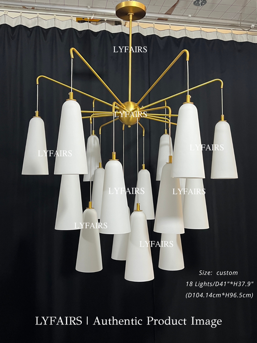 Vintage Blossom Cone Lampshade Chandelier for Living/Dining Room/Kitchen Island