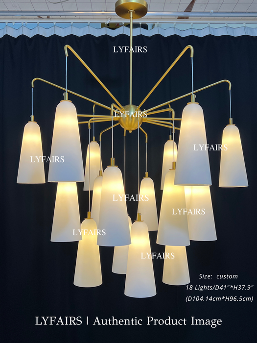 Vintage Blossom Cone Lampshade Chandelier for Living/Dining Room/Kitchen Island