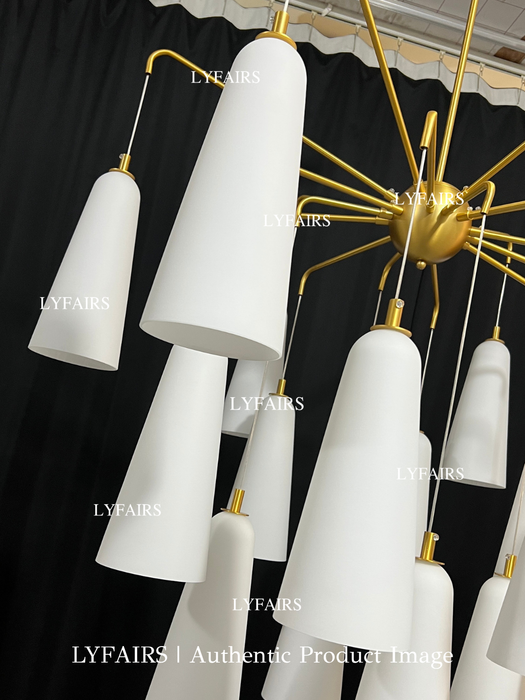 Vintage Blossom Cone Lampshade Chandelier for Living/Dining Room/Kitchen Island